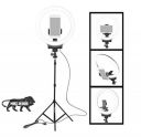 Osaka­® 10" (25.4 cm) Professional LED Ring Light Tripod Stand, 3 Color Temperature Mode Dimmable Lighting...