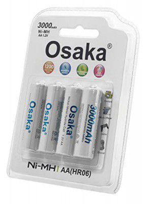 Osaka NI-MH HR06 4xAA 3000mAh Enelong Rechargeable Battery Set