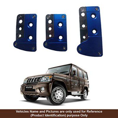 Oshotto 3 Pcs Non-Slip Manual CS-036 Car Pedals Kit Pad Covers Set Compatible with Mahindra Bolero (Blue)
