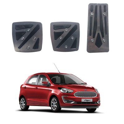 Oshotto 3 Pcs Non-Slip Manual CS-048 Car Pedals Kit Pad Covers Set Compatible with Ford Figo (Grey)