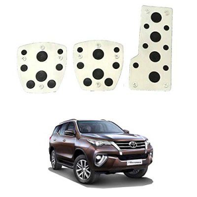 Oshotto 3 Pcs Non-Slip Manual CS-08 Car Pedals Kit Sports Pad Covers Set Compatible with Toyota Fortuner Old (Black)
