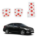 Oshotto 3 Pcs Non-Slip Manual CS-08 Car Pedals Kit Sports Pad Covers Set Compatible with Hyundai Verna Old (Red)...