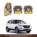 Oshotto 3 Pcs Non-Slip Manual CS-375 Car Pedals kit Pad Covers Set Compatible with Hyundai Creta (2015-2019) (Yellow)...