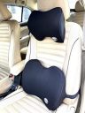 Oshotto Air Fabric Lumbar Support Memory Foam Orthopedic Cushion with Headrest (Combo Set of 2) Compatible with Maruti Suzuki S-Cross (Black)...