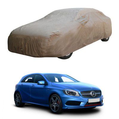 Oshotto Brown 100% Waterproof Car Body Cover with Mirror Pockets Compatible with Mercedes A-Class A-180 (2015-2019)