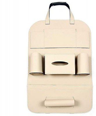 Oshotto Car Backseat Storage Organizer Phone Holder (Beige)