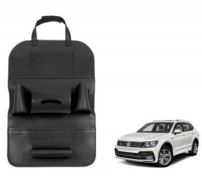Oshotto Car Backseat Storage Organizer Phone Holder,Multi-Pocket for Bottles, Tissue Boxes,Kids Toy Storage and Great Travel Accessory Compatible with Volkswagen Tiguan (Black)