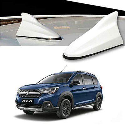 Oshotto Car Shark Fin Roof Antenna Car Antenna Radio FM/AM Car Decorate Compatible with Maruti Suzuki XL6 (White)