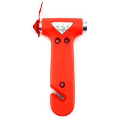 Oshotto Dash Car Hammer 2 In 1 Emergency Tool(Window Glass Breaker And Seat Belt Cutter)