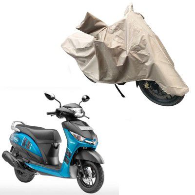 Oshotto Dust and Water Proof Double Mirror Pocket X1 Bike Body Cover Compatible with Yamaha Alpha (Brown)