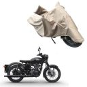 Oshotto Dust and Water Proof Double Mirror Pocket X1 Bike Body Cover Compatible with Royal Enfield Classic Stealth (Brown)...