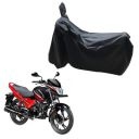 Oshotto Dust and Water Proof Double Mirror Pocket Leatherite Bike Body Cover Compatible with Hero Ignitor (Black)...