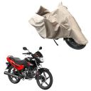Oshotto Dust and Water Proof Double Mirror Pocket X1 Bike Body Cover Compatible with Hero Glamour FI (Brown)...