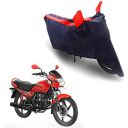 Oshotto Dust Proof Double Mirror Pocket Taffeta Bike Body Cover Compatible with Hero Passion Pro 110 (Red, Blue)...