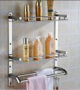 Oslen Stainless Steel Double Layer Wall Mount Bath Kitchen Bathroom Accessories Rack Shelf...