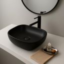 OSOSAM Ceramic Matte Black Vessel Sink – Sleek Countertop Basin for Bathrooms 18x13x5.5 inch...