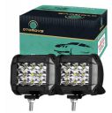 OtoRoys 12 LED Fog Light/Work Light Bar Spot Beam Off Road Driving Lamp Cree Universal Fitting for All Bikes and Cars (With Switch, 36W) (Set of 2 )...