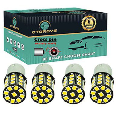 OTOROYS 6 MONTHS WARRANTY 360° Reflecting LED Indicator Bulbs Set Of 4 (Cross Pin )