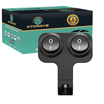 Otoroys 6 Months Warranty Motorcycle, Scotty, Bike,Handlebar Dual Button CNC Metal 12V Switch Control for Headlight, Fog Light, Horn, Hazard Control (Without Light Button)