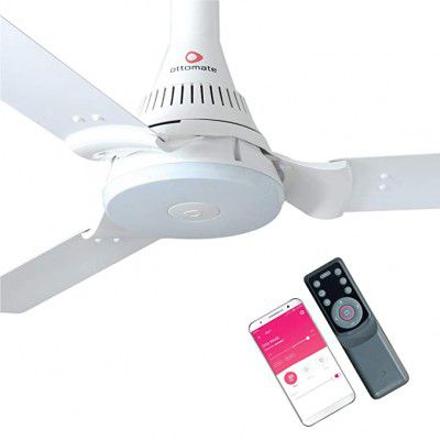 Ottomate BLDC Smart Ceiling Fan with Remote & App 1250 mm , Energy Efficient , Angel White Color