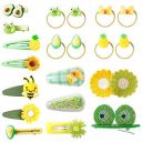 Outgeek 20PCS Hair Clips Set Frog Hair Bands No Slip Metal Snap Hair Clips Hair Ties Hair Accessories Cute Frog Hairpins...