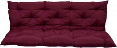 Outside Benches Cushion with Backrest, Thicken Swing Cushions 2/3 Seater Replacement, Porch Swing Cushions Outdoor (40 x 60 inch, Wine)