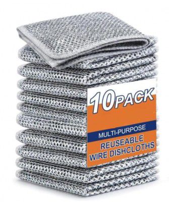 OWLMAN Non-Scratch Dish Wash Cloth (Pack of 10)
