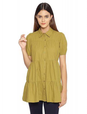 Oxolloxo Light Yellow Floral Print TunicQ