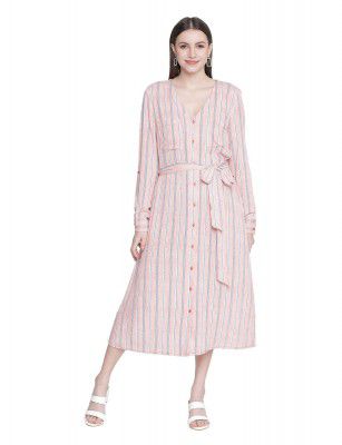 oxolloxo Sweet - Natured Floral Print Button-Down Women Dress