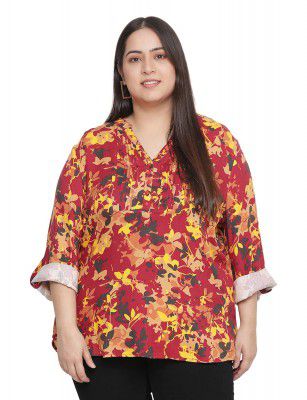 oxolloxo Winning Multicolor Floral Printed Plus Size top