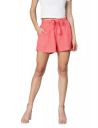 Oxolloxo Women Regular Fit Cotton Solid Casual Coral Shorts...