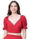 oxolloxo Women V-Neck Elasticated Nightwear Crop Top...