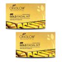 OxyGlow Hebals Facial Kit Gold |Increase Radiance & Stimulate Skin Cell|Enriched wih Argan Oil (Pack of 2) 50g...