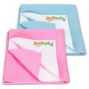 OYO BABY Extra Absorbent Waterproof Baby Dry Sheet Small Size (70x50cm) – Pack of 2...
