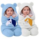 OYO BABY Newborn Baby Blanket Combo Pack – 2 Pcs Super Soft Micro Fleece ...