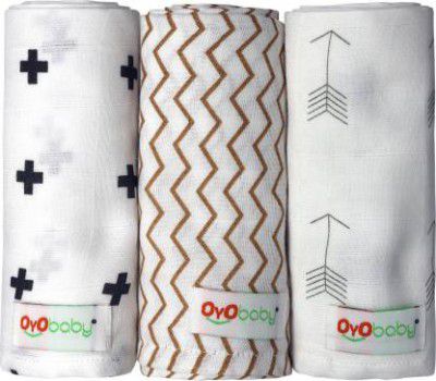 Oyo Baby Solid Single Swaddling Baby Blanket for AC Room  (Cotton, White)