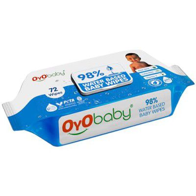OYO BABY® Water Based Wet Wipes With Lid/Baby Wipes for Newborn babies with Lid (Pack of 1)