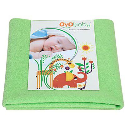 OYO BABY Waterproof Mattress Protector Sheet for Kids and Adults (X-Large (200cm x 140cm), Light Green), Polycotton