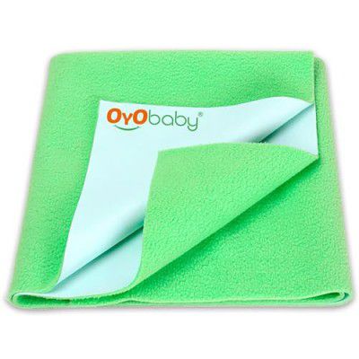 OYO BABY Waterproof Quick Dry Sheet for Baby (Small (50cm x 70cm), Light Green)