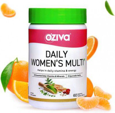 OZiva Daily Womens Multivitamin Tablets for Daily Energy, 31 Natural Ingredients, (60 Tablets)