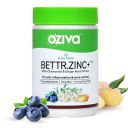 OZiva Plant Based Bettr.Zinc+ (With Zinc, Magnesium,Chamomile & Ginger Root) for Anti-inflammation & Acne Control, Certified Vegan, 60 Zinc capsules...