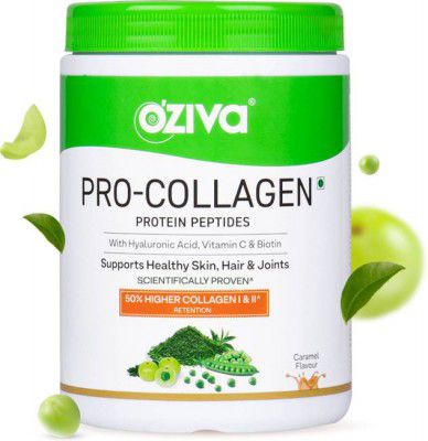 OZiva Pro-Collagen Protein Peptides with Clean Protein for Skin & Hair Health (250 g)