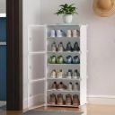 Ozoy 6 Shelf 2 Door DIY Multi-Purpose Plastic Shoe Storage Cabinet...