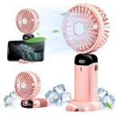 Ozoy Powerful Rechargeable Table Fan with LED Light for Home...