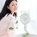 Ozoy Powerful Rechargeable Table Fan with LED Light for Home, Office Desk, High Speed, Table Fan For Kitchen (GREEN)...