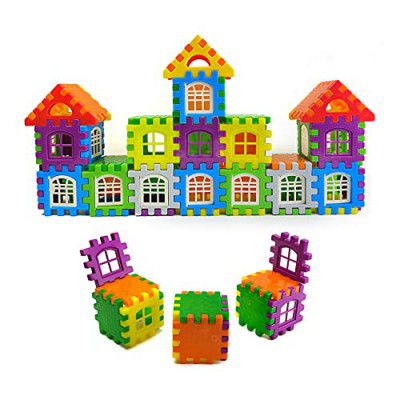 Ozzo Colorful 72 Pieces House Building Blocks