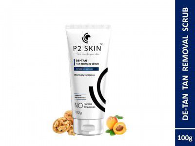P 2 SKIN De-Tan Tan Removal Scrub for women and men (100 Gram)