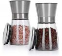 P plus fire Salt and Pepper Grinder Set - Salt and Pepper Shakers - Adjustable Ceramic Spice Grinder...