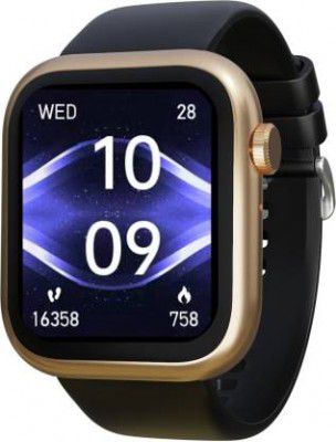 PA Maxima Flare 1.9 Ultra HD Display, BT Calling, AI Voice Assistant, Metal Body Smartwatch  (Rose Gold Black Strap, Free Size)