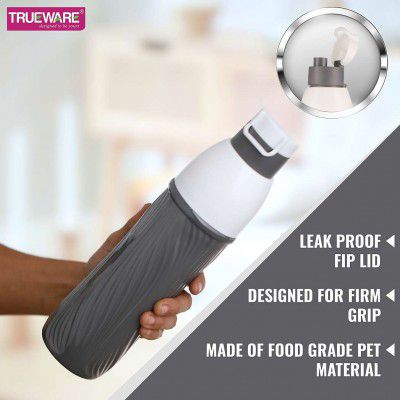 Pack of 1 Trueware Aqua Pure PU Insulated Plastic Water Bottle 850 ML-BROWN 850 ml Bottle Plastic